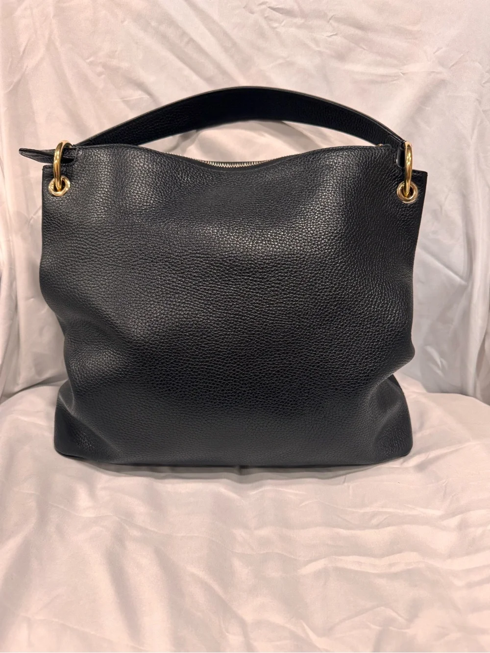 Gucci Soho Black Pebbled Leather Hobo Bag with Tassel